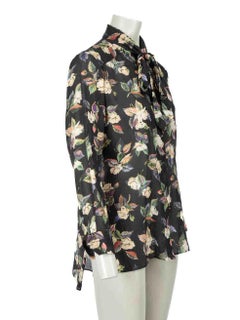 Vilshenko Floral Print Sheer Top Size M