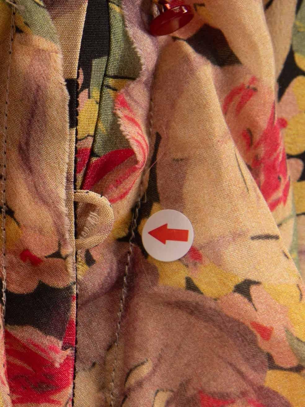 Women's Vilshenko Floral Ruffle Detail Maxi Dress Size S For Sale
