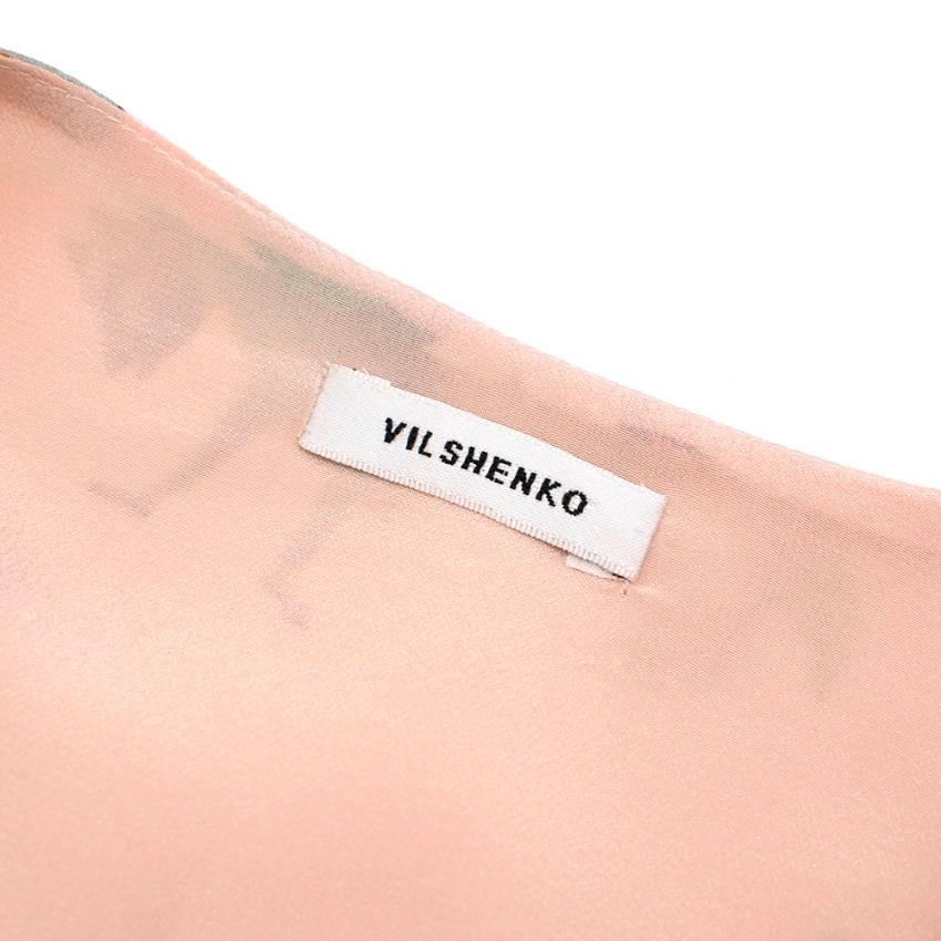 Women's Vilshenko Long Sleeve Fairy Tale Print Tiered Blush Dress - Size US 6 