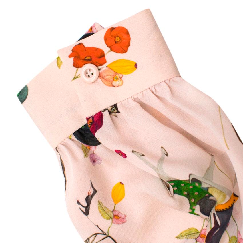 Vilshenko Long Sleeve Fairy Tale Print Tiered Blush Dress - Size US 6  2
