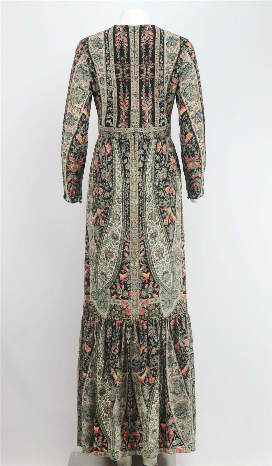 Vilshenko Maria Printed Silk Crepe de Chine Maxi Dress In Excellent Condition In London, GB
