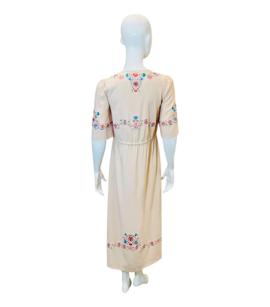 Women's Vilshenko Silk Embroidered Dress For Sale