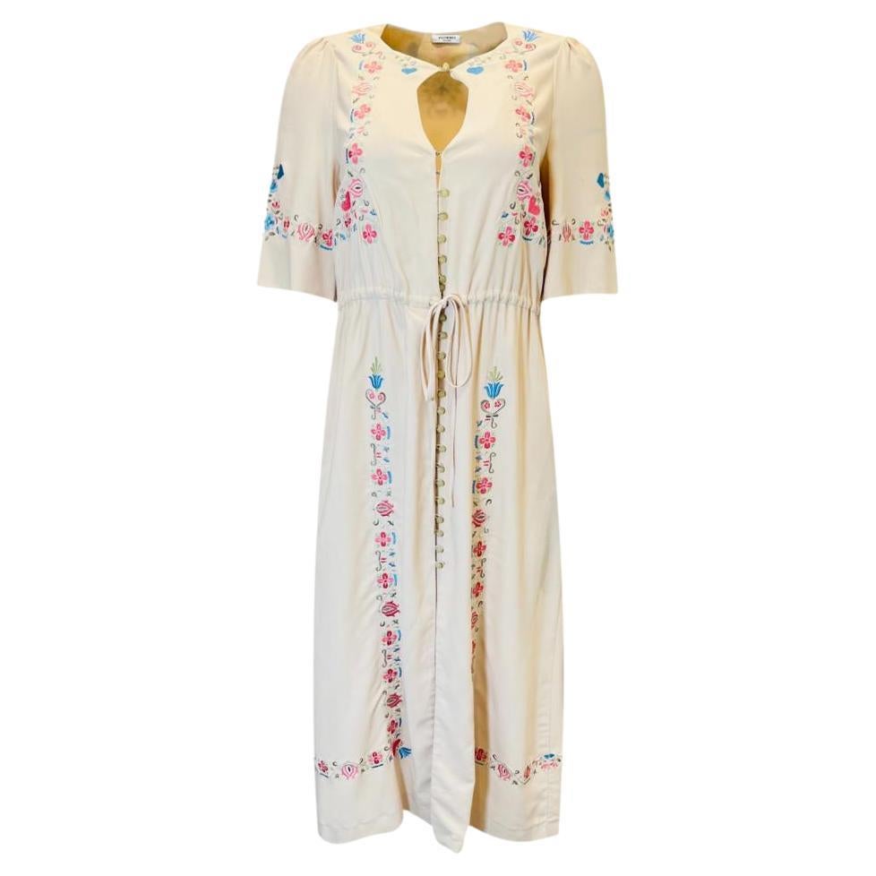 Vilshenko Silk Embroidered Dress For Sale
