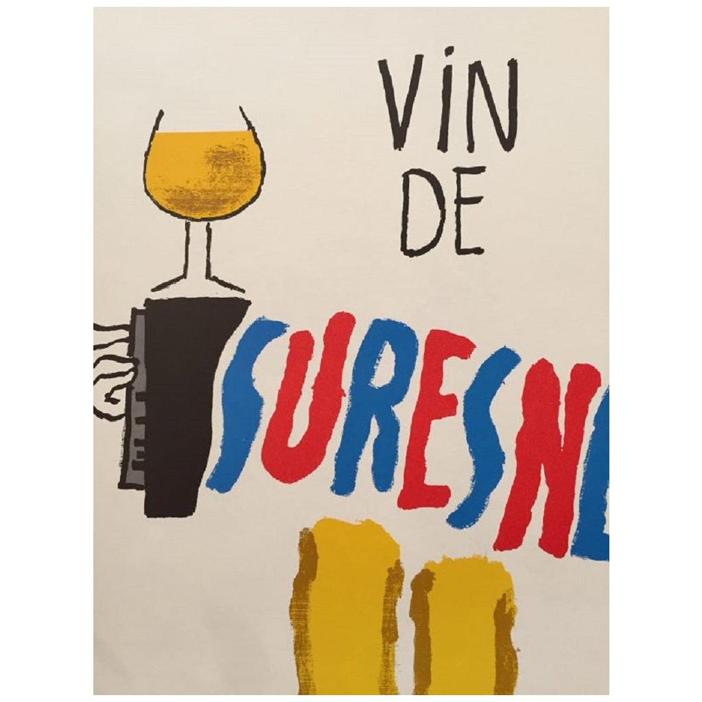 "Vin De Suresnes", Savignac Original Vintage Poster