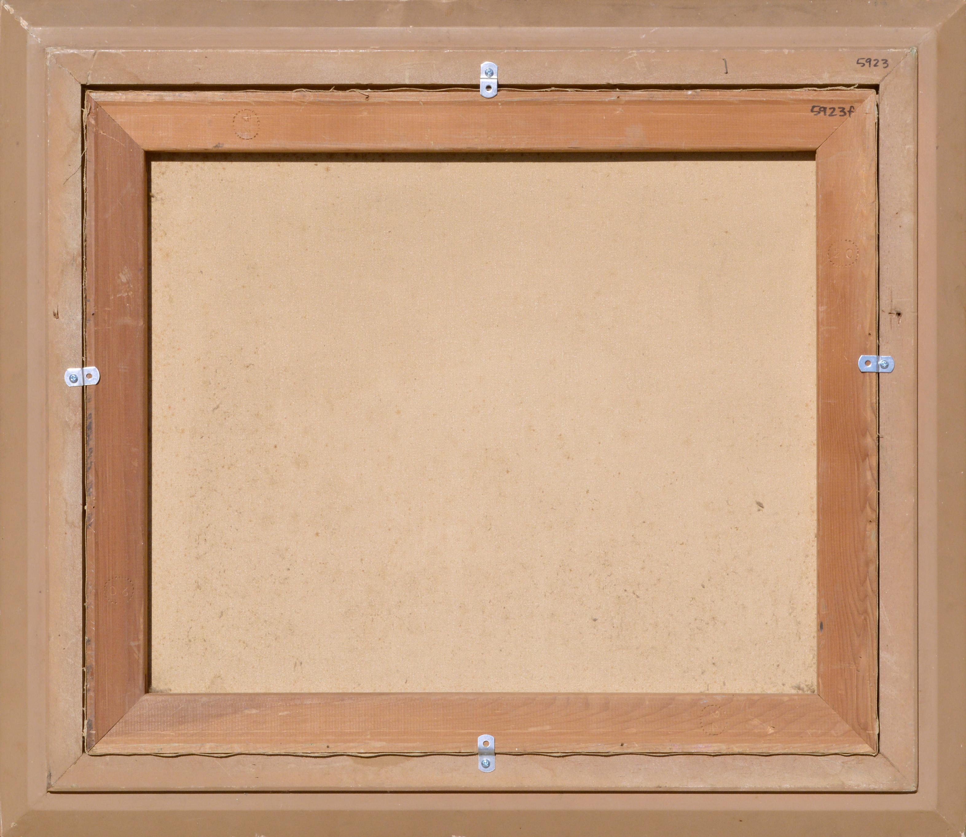 Wüsten Mesa Landschaft mit Kakteen aus der Mitte des Jahrhunderts in Öl auf Leinwand im Angebot 2