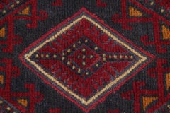 Vintage Oriental Rug Runner Red Traditional Caucasian Handmade Carpet Runners