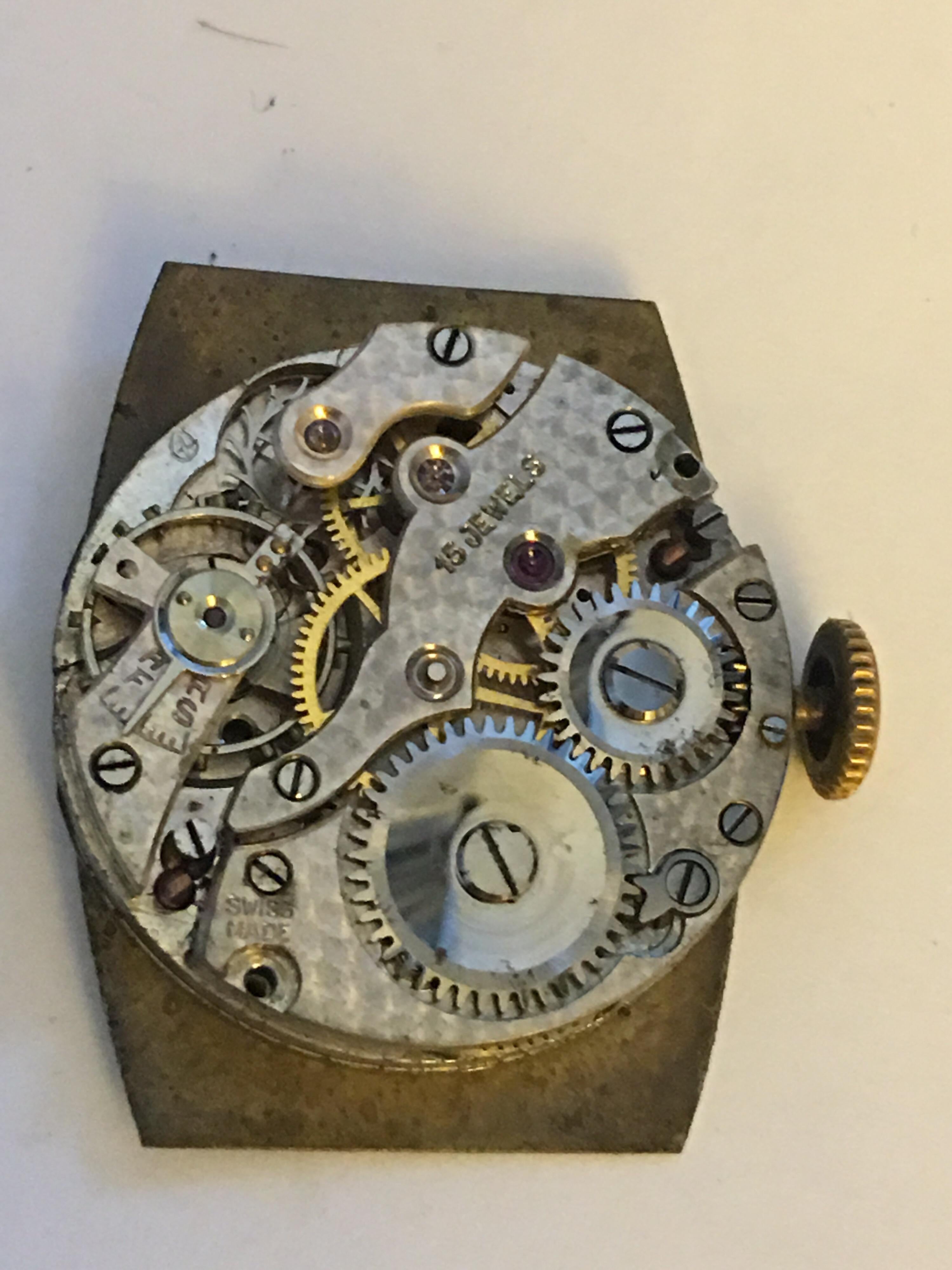 Vintage 1920s 9 Karat Rose Gold Wristwatch 6