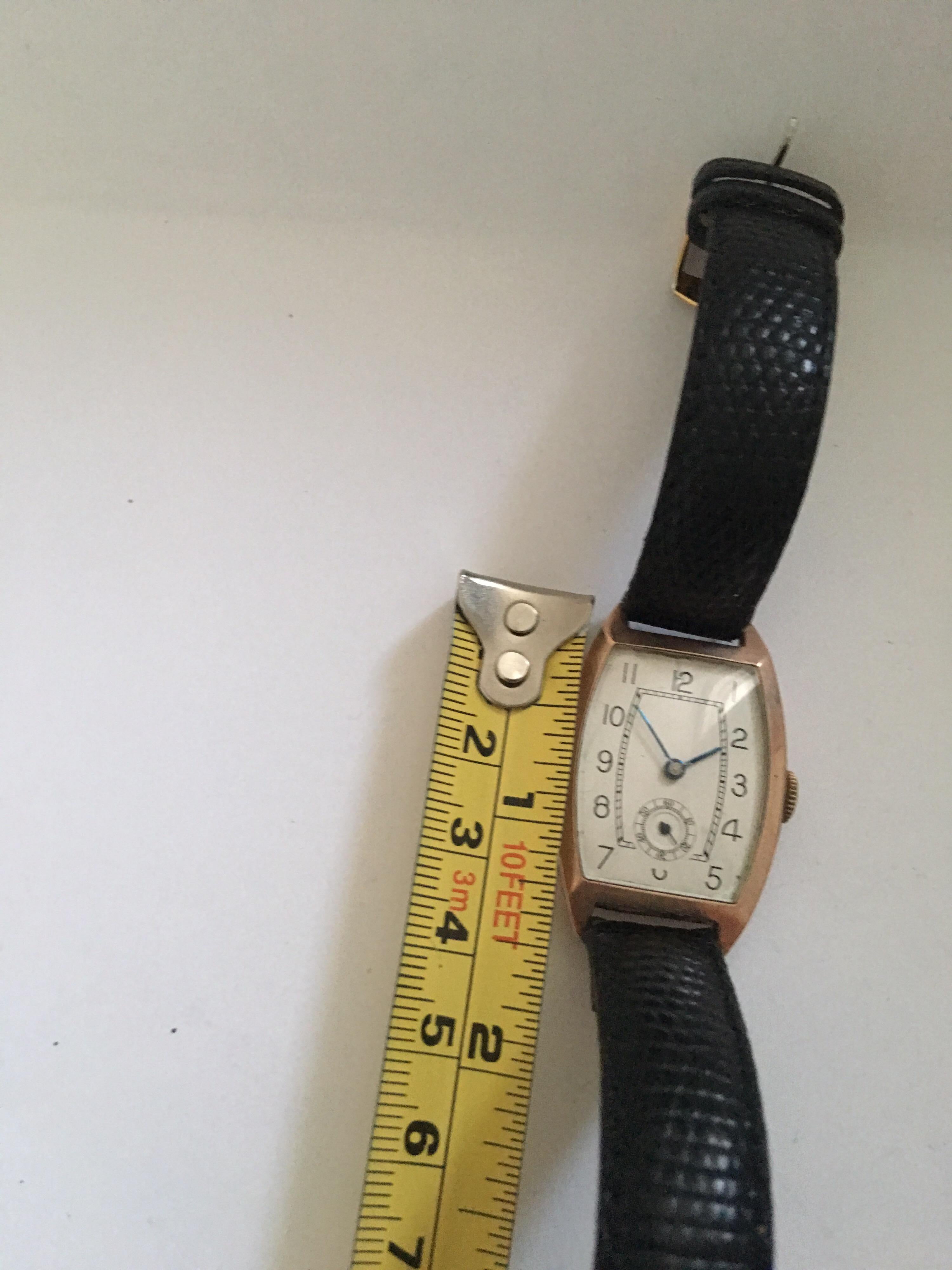 Vintage 1920s 9 Karat Rose Gold Wristwatch 3