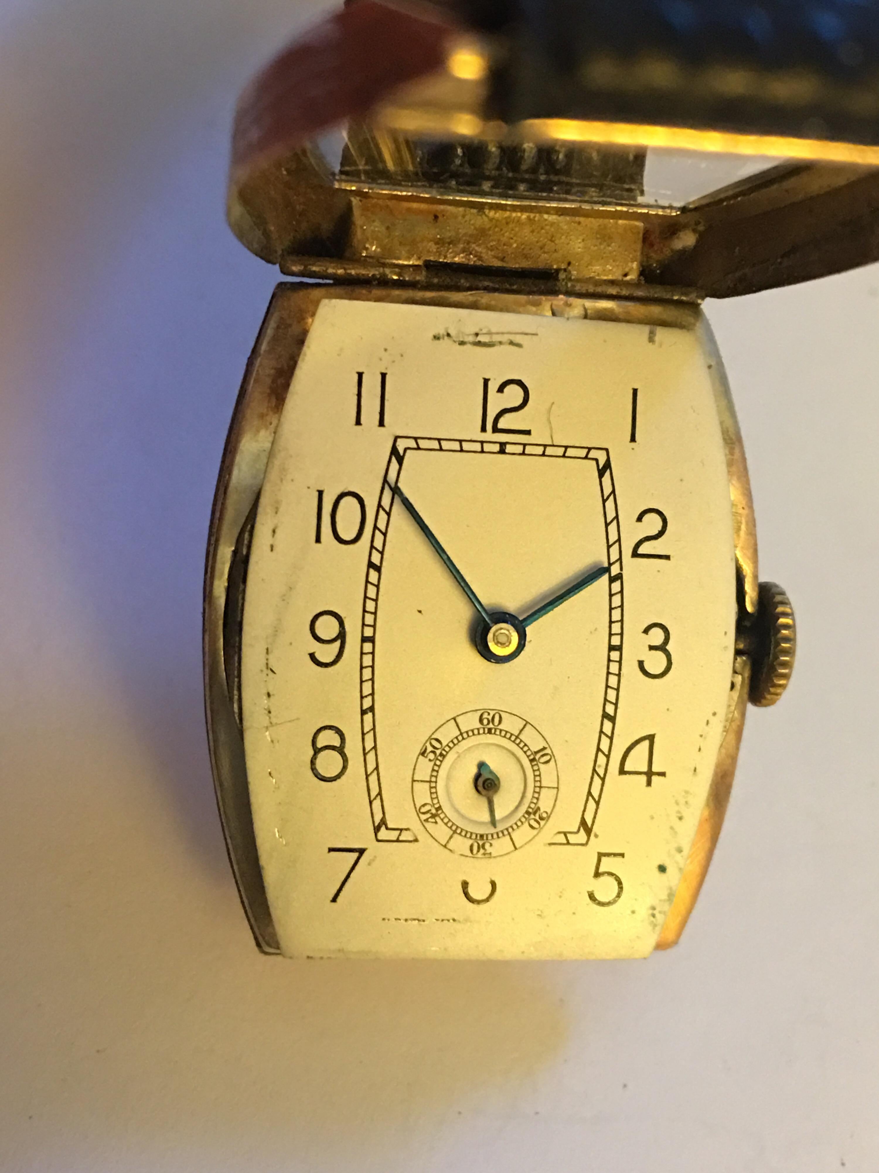 Vintage 1920s 9 Karat Rose Gold Wristwatch 5