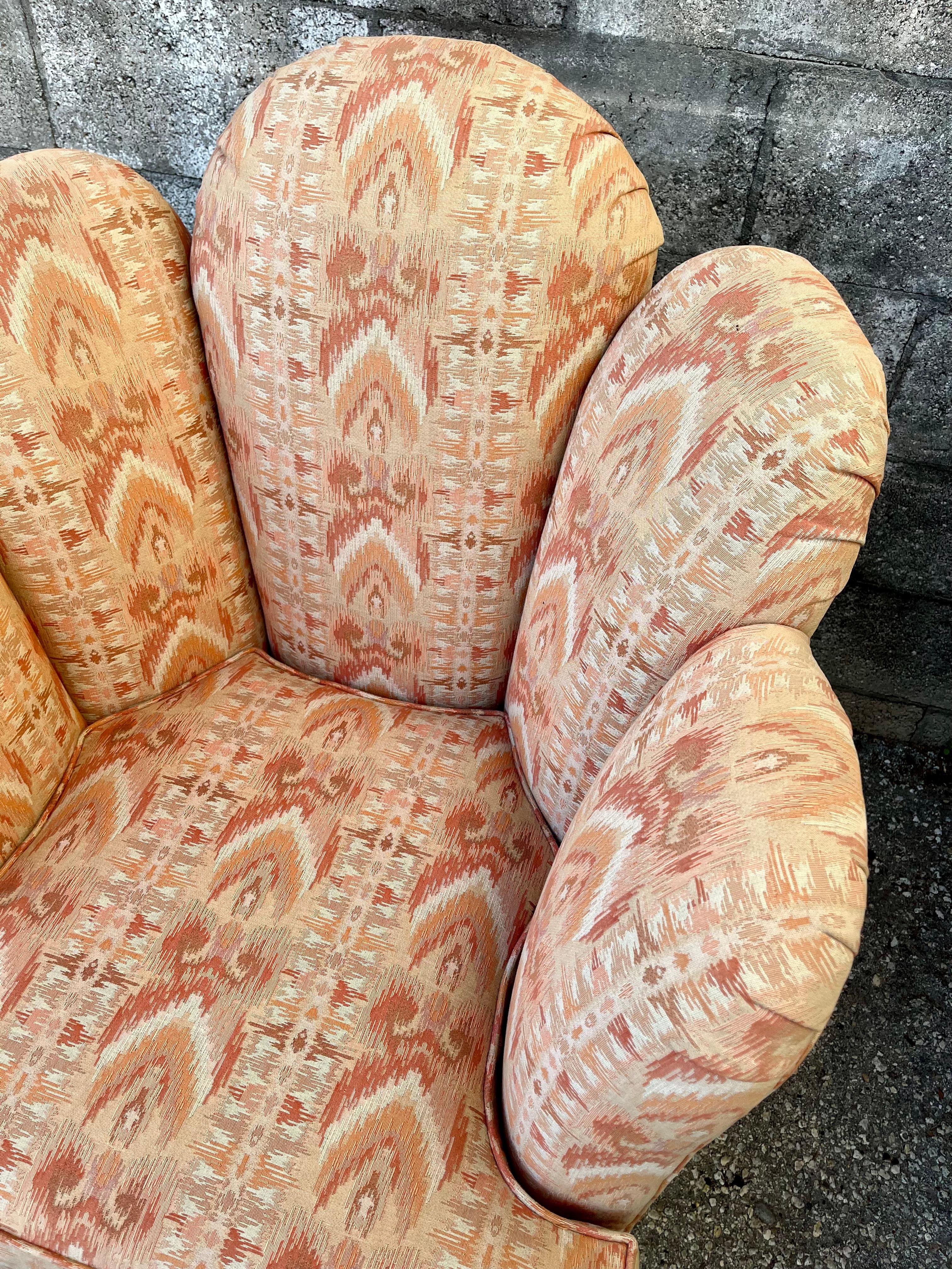 Sedia da salotto / poltrona da salotto completamente imbottita Vinatge 1980 Art Deco Revival. in vendita 6