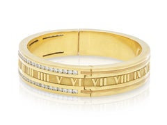 Vinatge 1990s Tiffany & Co. Atlas Roman Numeric Bracelet with Diamonds