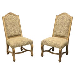 BERNHARDT Rustic Italian Style Dining Side Chairs - Pair A