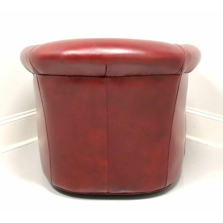 BRADINGTON YOUNG Leather Swivel Club Chair at 1stDibs