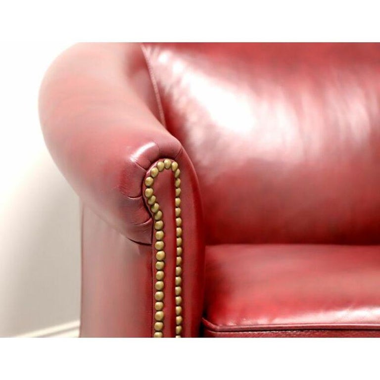 BRADINGTON YOUNG Leather Swivel Club Chair at 1stDibs