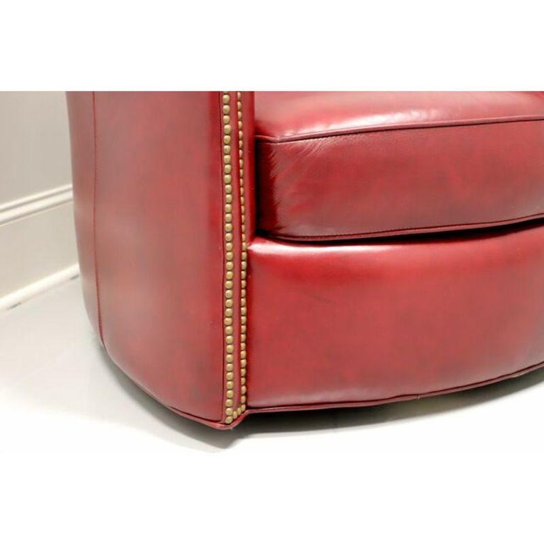 BRADINGTON YOUNG Leather Swivel Club Chair at 1stDibs