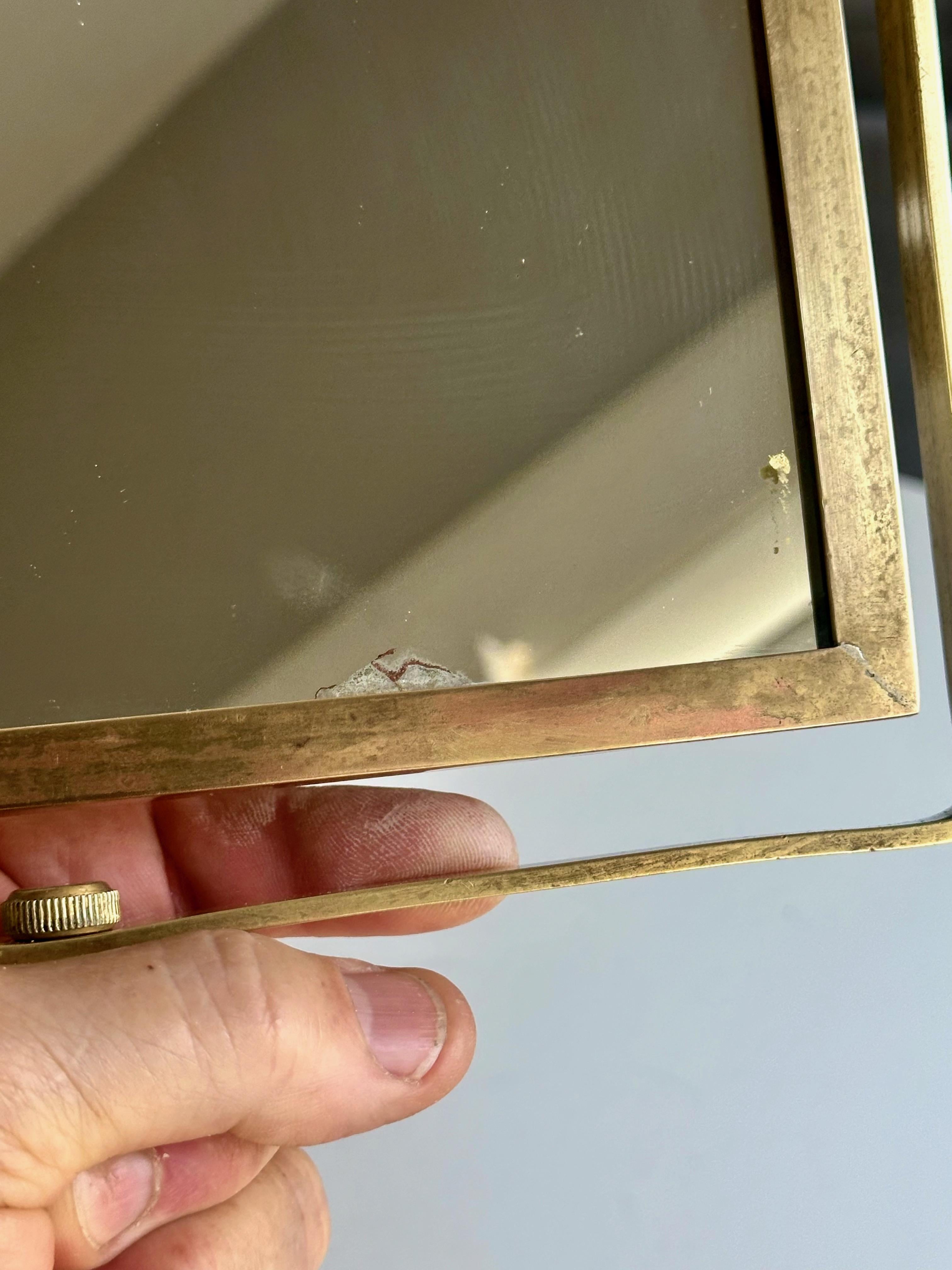 Vinatge Brass Swivel Mirror Vanity Table Mirror For Sale 5