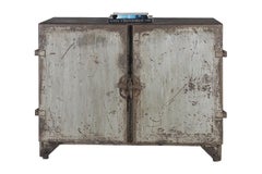 Vinatge British Colonial Metal Document Cabinet