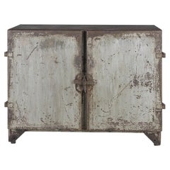 Vinatge British Colonial Metal Document Cabinet