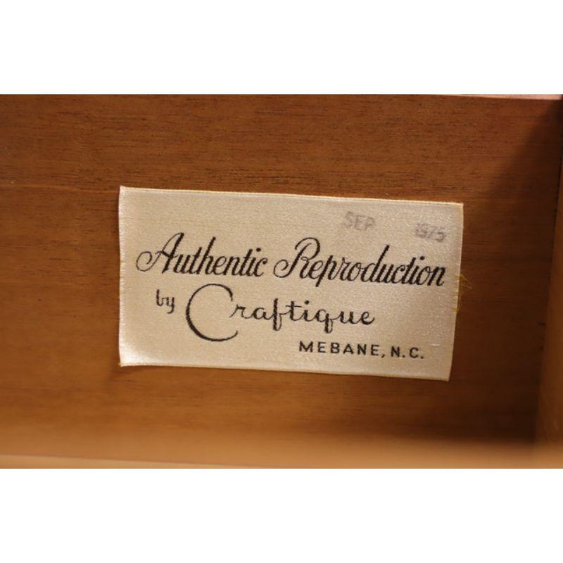 CRAFTIQUE Solid Mahogany Chippendale Lowboy Chest 5