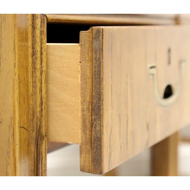 DREXEL HERITAGE Oak Campaign Style Console Table / Media Stand 4