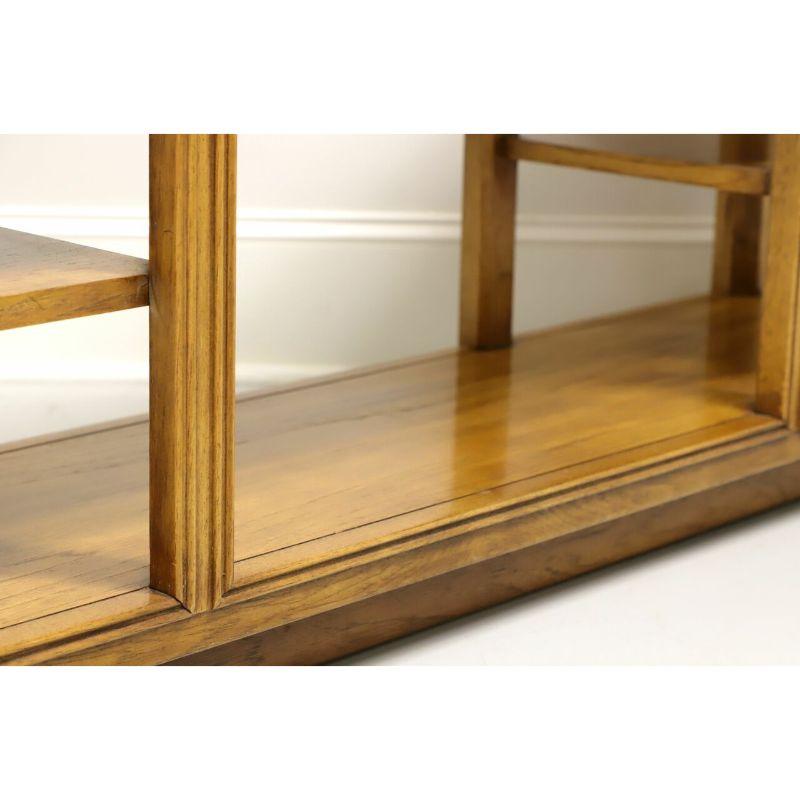 DREXEL HERITAGE Oak Campaign Style Console Table / Media Stand 1