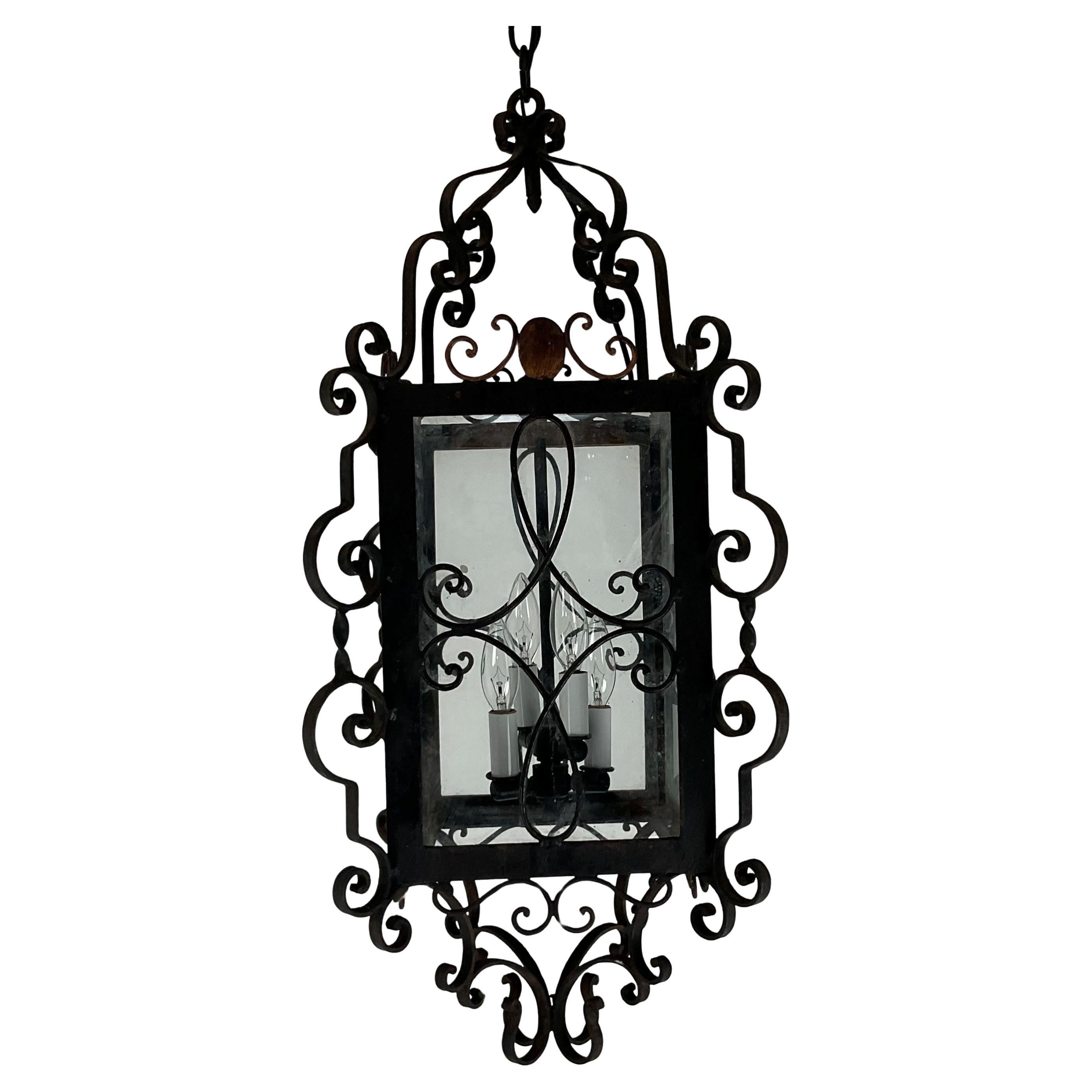 Vinatge Forged Iron Italian Lantern