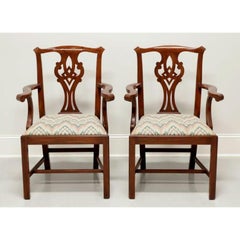 HENKEL HARRIS 101A 24 Solid Wild Black Cherry Dining Armchairs - Pair