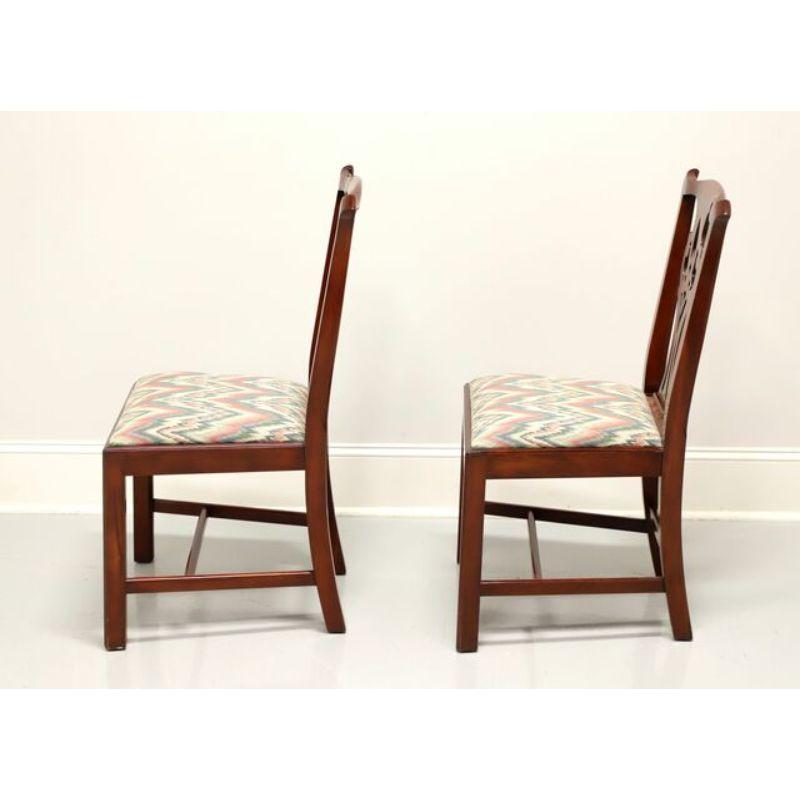HENKEL HARRIS 101S 24 Solid Wild Black Cherry Dining Side Chairs - Pair A In Good Condition In Charlotte, NC