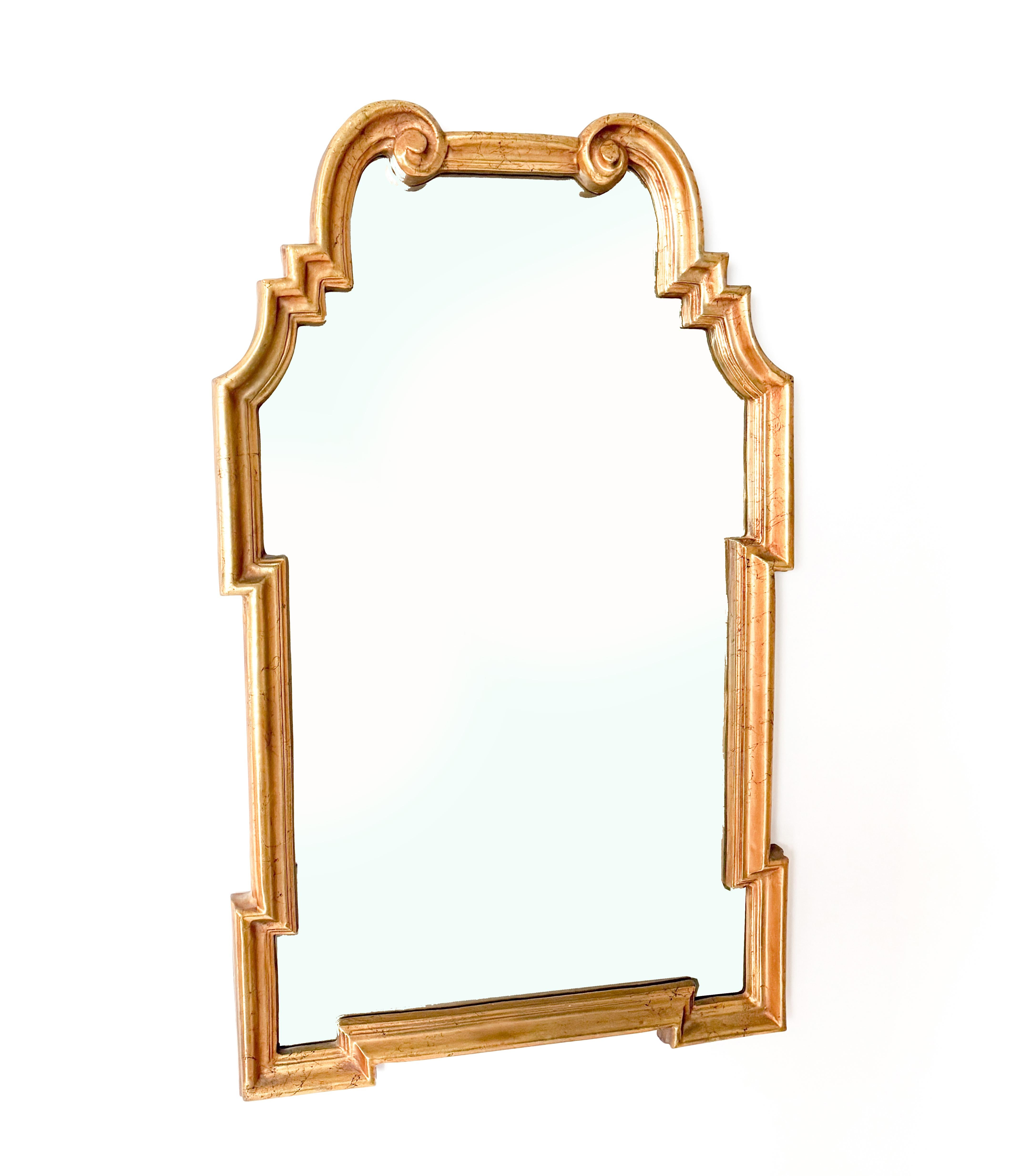 Dorato Specchio in legno dorato stile LaBarge di Vinatge Hollywood Regency in vendita