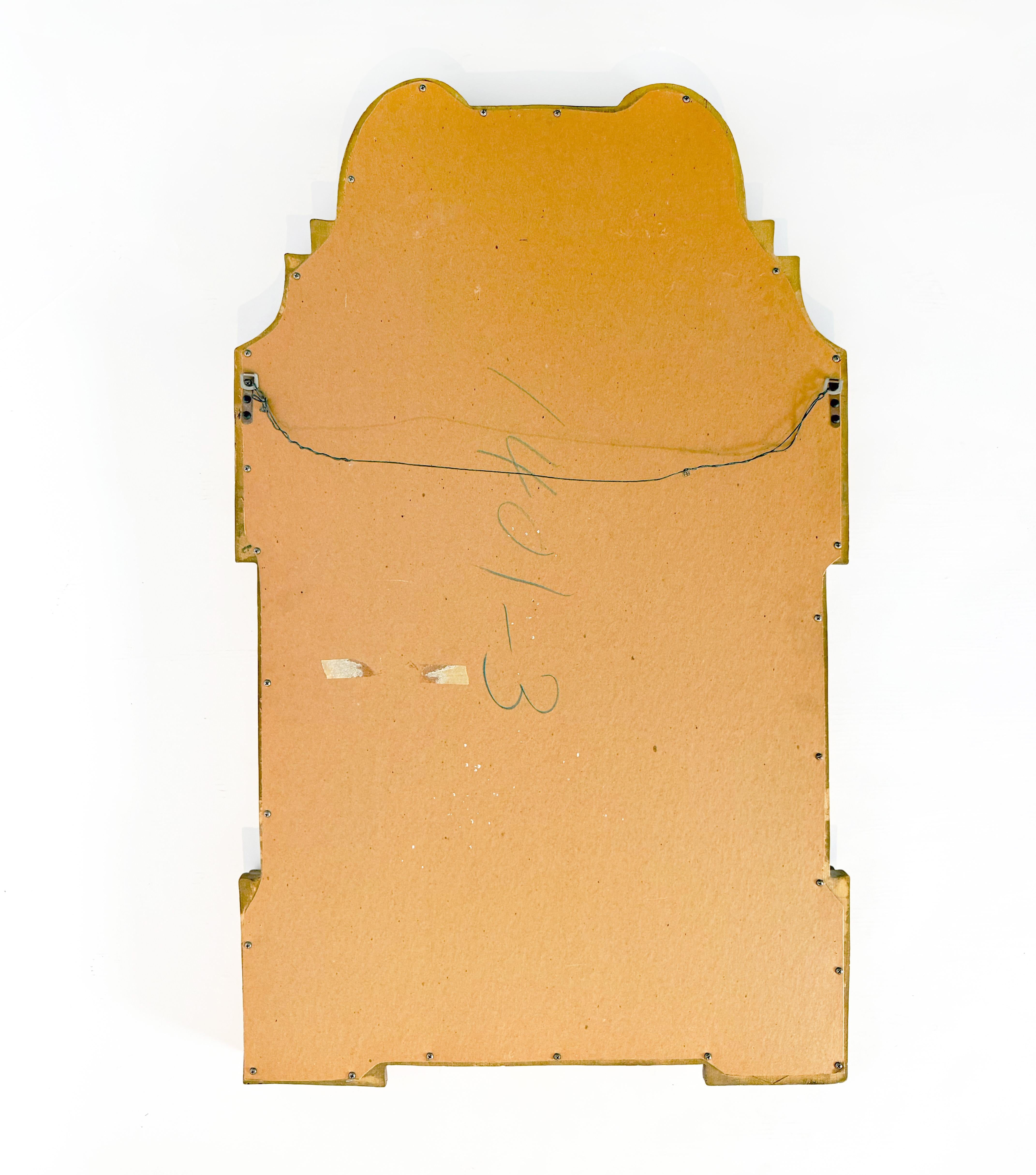 Specchio in legno dorato stile LaBarge di Vinatge Hollywood Regency in vendita 4