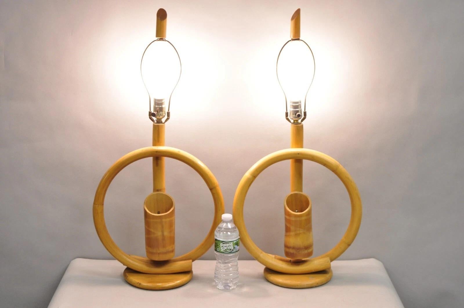 Vinatge Mid Century Modern Bentwood Bamboo Tiki Room Rattan 