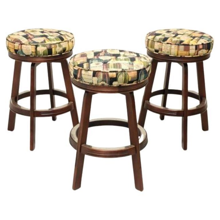 MIKHAIL DARAFEEV 438 Bartender Swivel Gameroom Barstools Set of 3 For