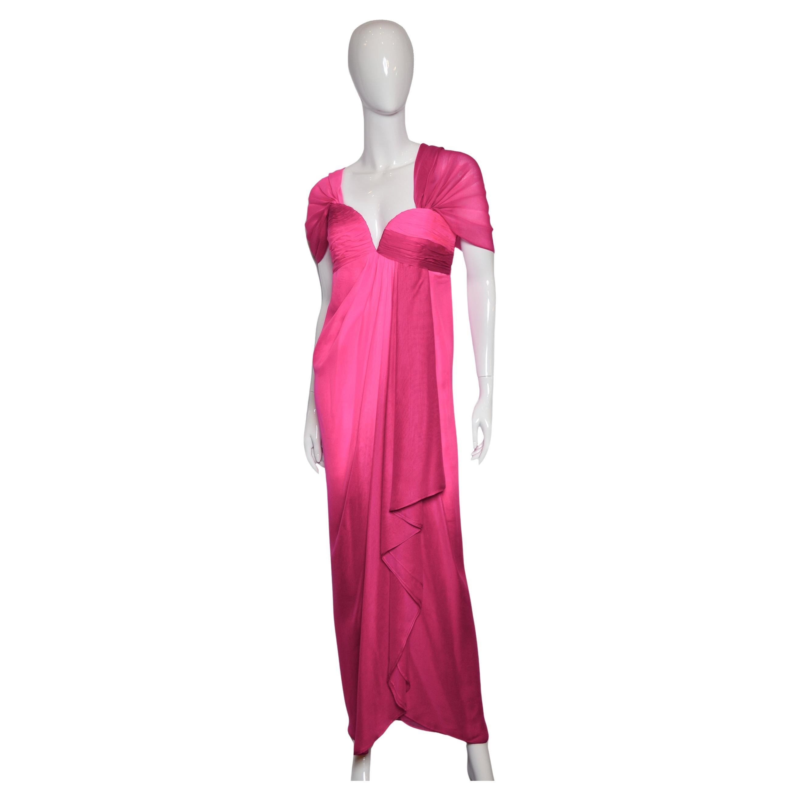 Vinatge Odicini Couture Silk Dress, 1980s For Sale