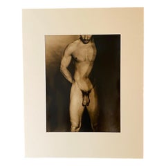 Vinatge Original Photograph Male Nude Toned Photograph by George Machado S/N Ed.