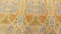 Doris Leslie Blau Tappeto Cuenca spagnolo vintage tessuto a mano Grandeur nei toni della terra