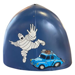 VINC, Bibendum, 2021, Acrylic on Hood of 4CV