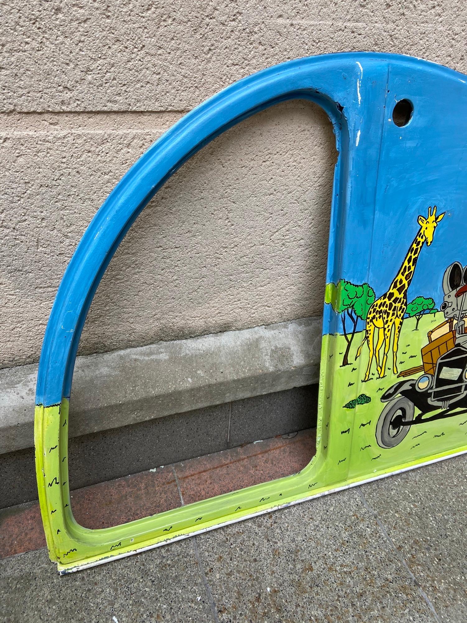 Hand-Painted VINC, Door of Citroën 2CV, Tintin in Congo, 2019, Acrylic