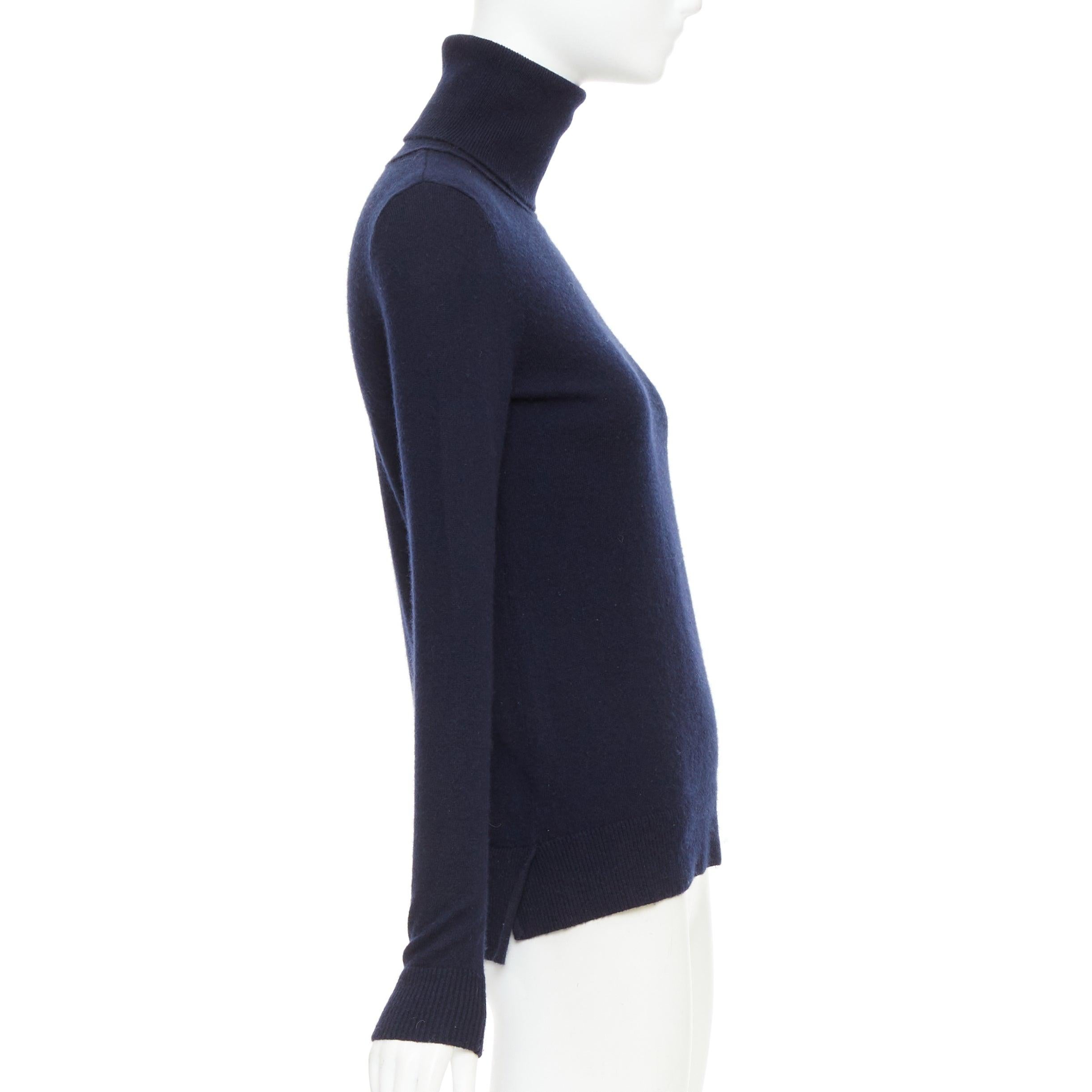 VINCE 100% Kaschmir navy langarm minimal  Rollkragenpullover XXS im Zustand „Hervorragend“ im Angebot in Hong Kong, NT