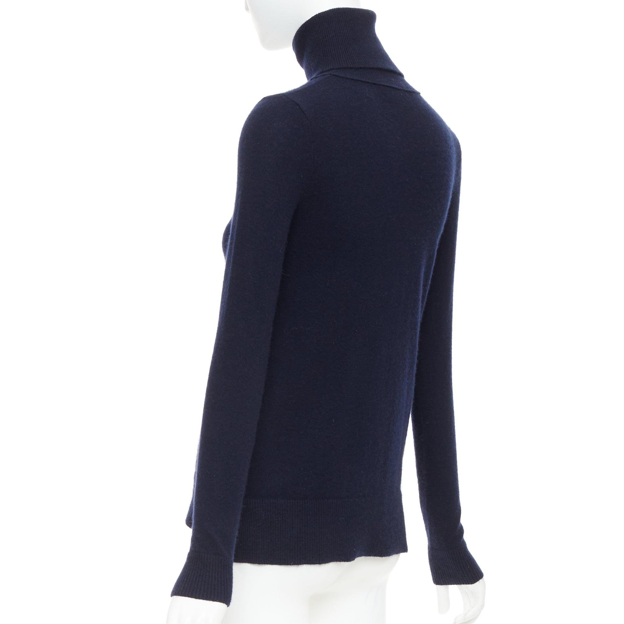 VINCE 100% Kaschmir navy langarm minimal  Rollkragenpullover XXS im Angebot 1