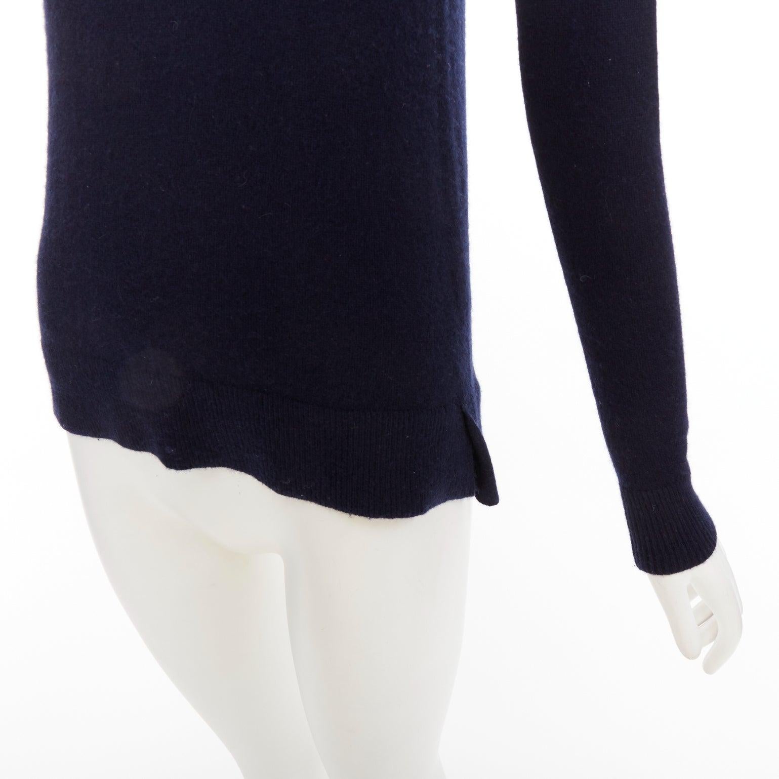 VINCE 100% Kaschmir navy langarm minimal  Rollkragenpullover XXS im Angebot 2