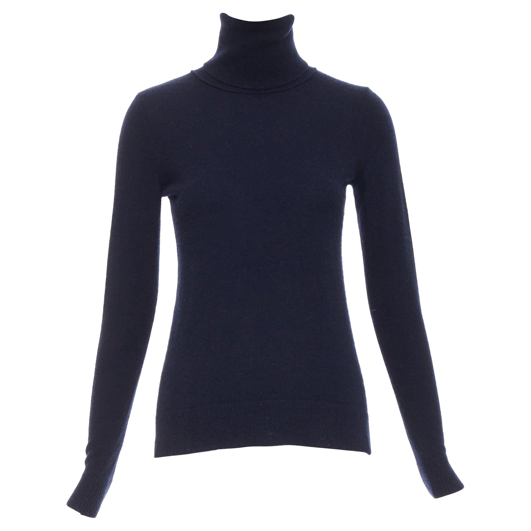 VINCE 100% Kaschmir navy langarm minimal  Rollkragenpullover XXS im Angebot