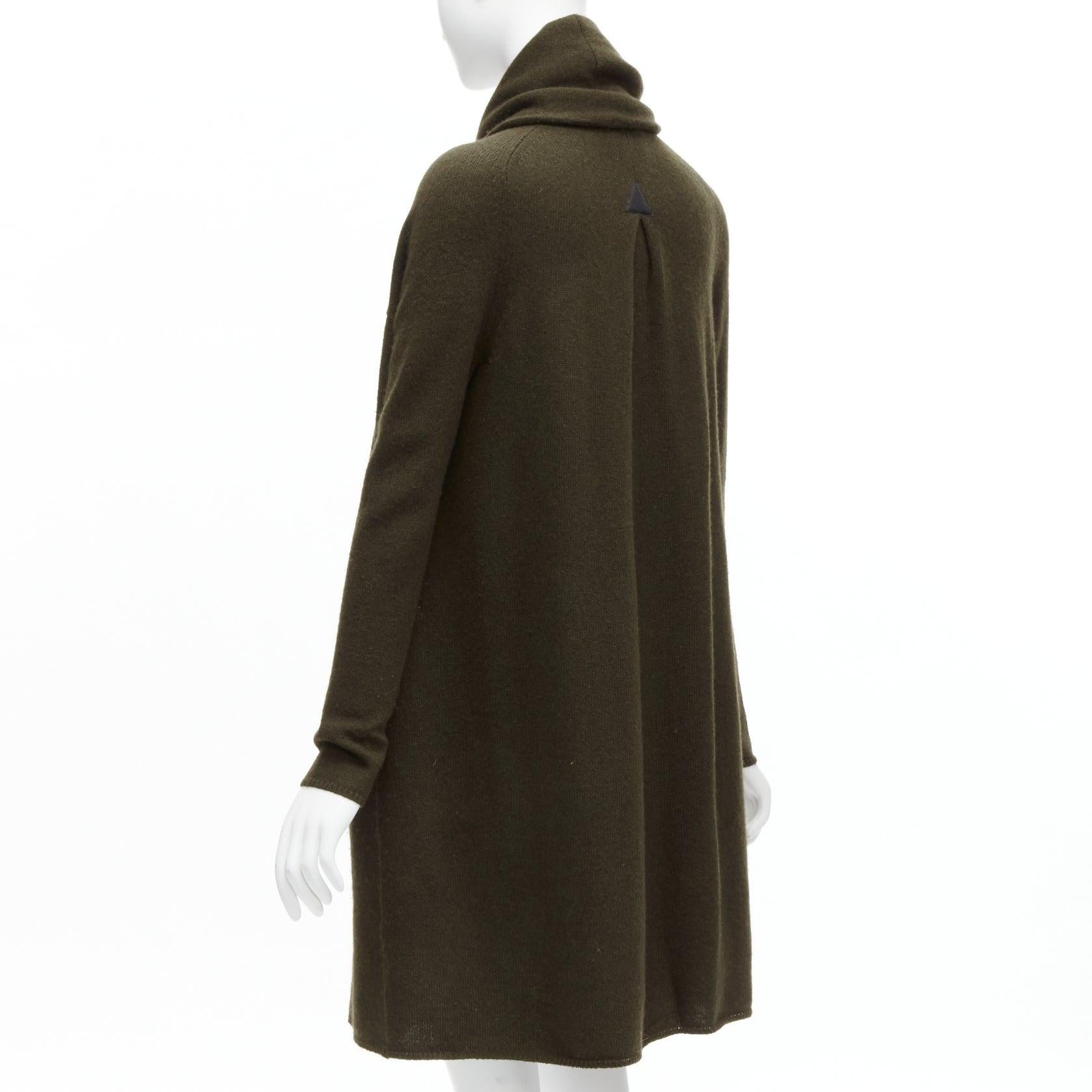 VINCE cardigan à col châle en laine de yak vert army XXS en vente 2