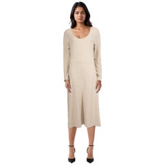 Vince - Vestito midi in maglia beige taglia XL