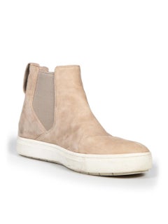 Vince Beige Suede Ankle Chelsea Boots Size IT 37.5