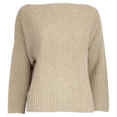 Vince Beige Wool Chunky Knit Jumper Size S