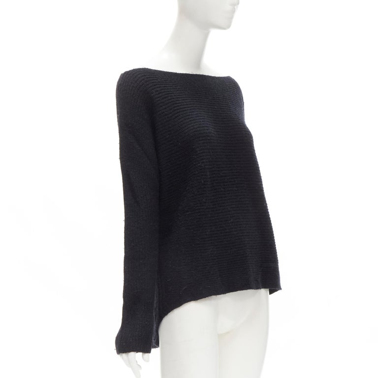 Extra Fine Merino Wool Boatneck Sweater (3D-Knit)