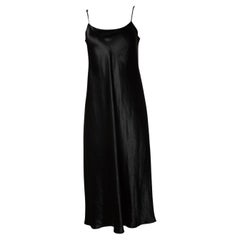 Vince, black shiny midi dress