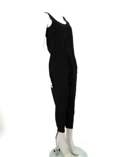 Vince Black Silk Scoop Neck Jumpsuit Size XS