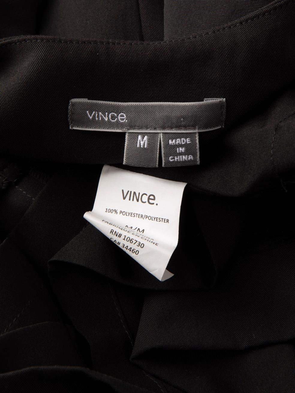 Vince Black V Neck Midi Dress Size M For Sale 1