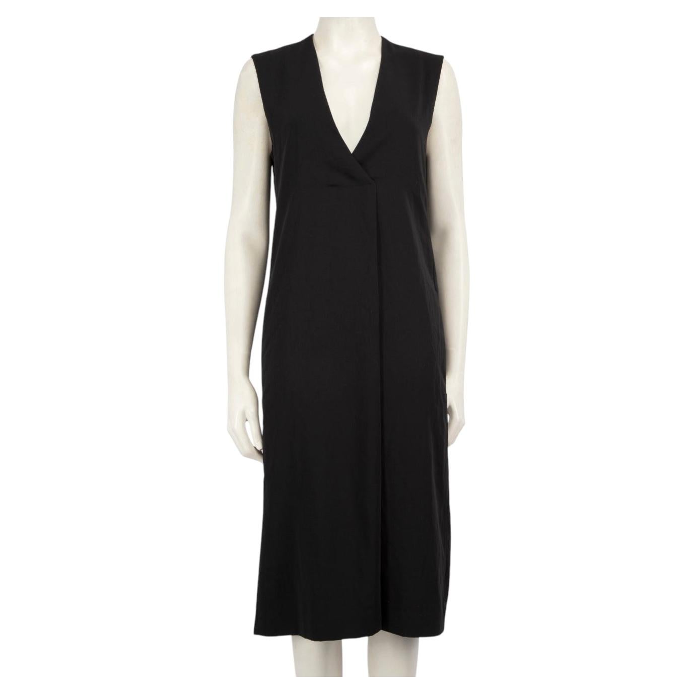 Vince Black V Neck Midi Dress Size M